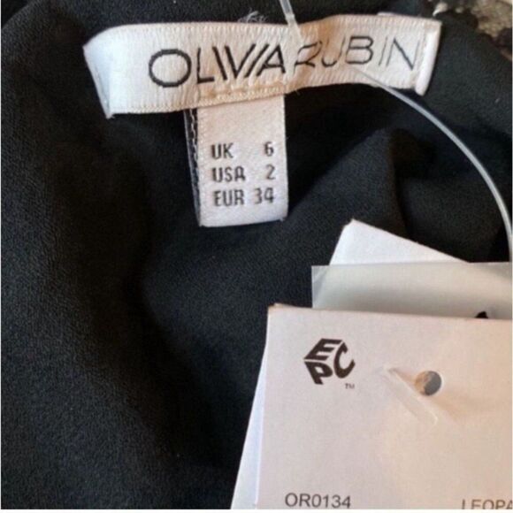 Olivia Rubin Flora Leopard Print Sequin Camisole Blouse 2 Designer Classic - Picture 7 of 9